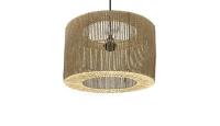Fabrilamp - Colgante Pescara 1xe27 Negro/natural Regx38x38cm - details 1
