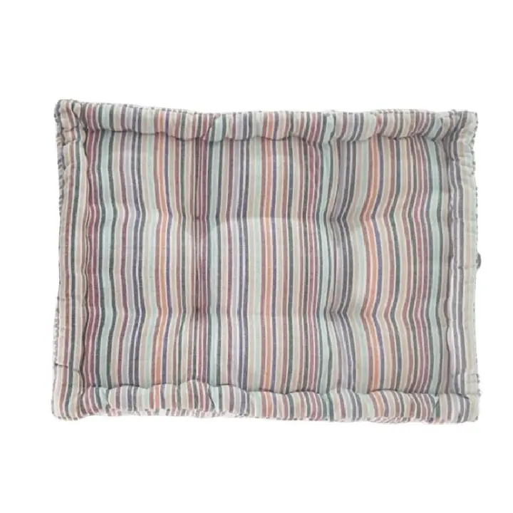 Cojin de respaldo para palet 60x40x20 cms en rayas tejidas multicolor - 1