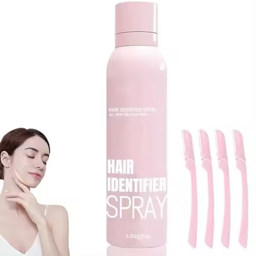 Spray identificador de cabello para afeitado facial, 2024 nuevo spray identificador de cabello, spray identificador de cabello facial, hidratante y cuidado de la piel Dermaplaner Set Spray para todo tipo de piel y cabello (1 paquete) - 1