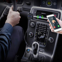 Bluetooth Kit de coche, Bluetooth receptor, Adaptador de audio Manos libres Bluetooth, Micrófono incorporado, clip de ventilación de Aire, Cargador de coche USB 2.1A - details 3