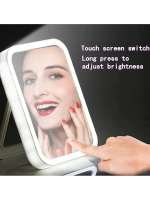 Espejo De Maquillaje LED Con Ajuste De Brillo Y Giratorio Incluye Almacenamiento Y Cargador USB Para Tu Rutina De Belleza - details 3