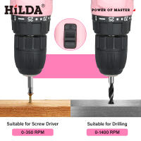 HILDA 12V Taladro Eléctrico De Litio Rosa 3/8 Pulgada Taladro Eléctrico Sin Cable Mini Herramienta De Perforación Para DIY En El Hogar - details 3