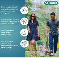 Plantillas Ortopédicas Saluber, de cuero, tecnología Poron+, membrana de carbón activo, elimina olores, plantillas de zapatos de acción transpirables, hombre y mujer, absorción de golpes. - details 3