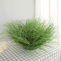1PC Decoración De Plantas Verdes Falsas Para Escena De Boda Caudal De Perro Con Paja De Ajo Y Cattail Adorno De Interior Para Mesa - details 1