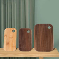 Pequeño Tablero De Cortar Portátil Con Agujero Reutilizable Multipropósito Para Camping Y Cocina Suministros De Madera/Bambú - details 8
