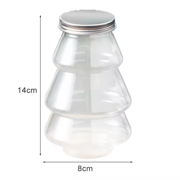 Juego De Botellas De Almacenamiento Ecológicas De Plástico Para Regalos De Navidad Y Año Nuevo Jarra Dulces Para Niños Caja De Decoración De Pastelería Y Chocolate Capacidad 401-500ml - 1