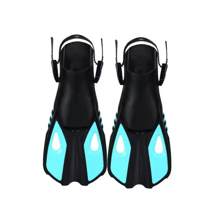Aletas de snorkel ajustables, equipo de natación para adultos, portátiles, cómodas y antideslizantes. - 1