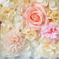 Pared De Flores Artificiales De Seda Rosa 3D Para Boda Fiesta De Enlace Fondo DIY Decoración De Hogar Panel De Flores De Artesanía - details 7