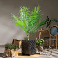 Grande Planta Artificial De Palma Tropical 50-120cm Hojas Verdes De Plástico Para Decoración De Jardín Oficina Hotel Y Hogar - details 16