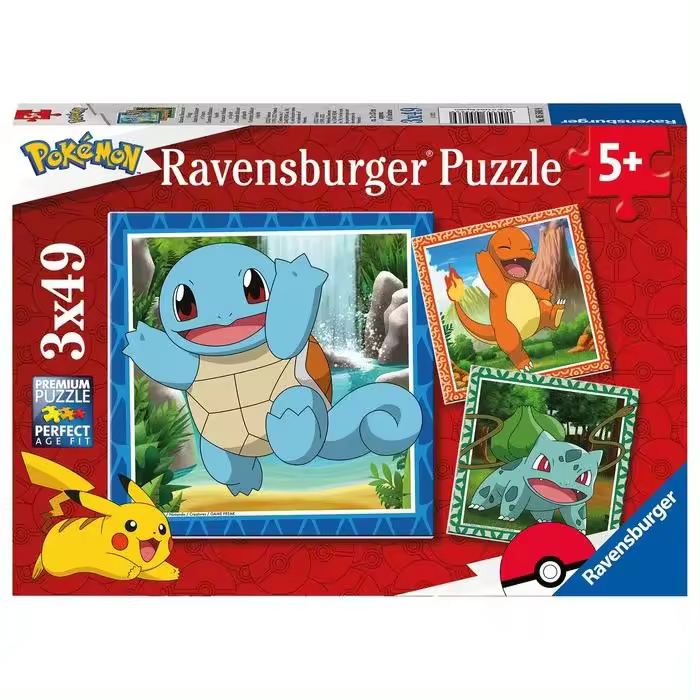 RAVENSBURGER PUZZLE 3X49 POKEMON PUZZLE 3X49 28x19x4 Cms. - 1