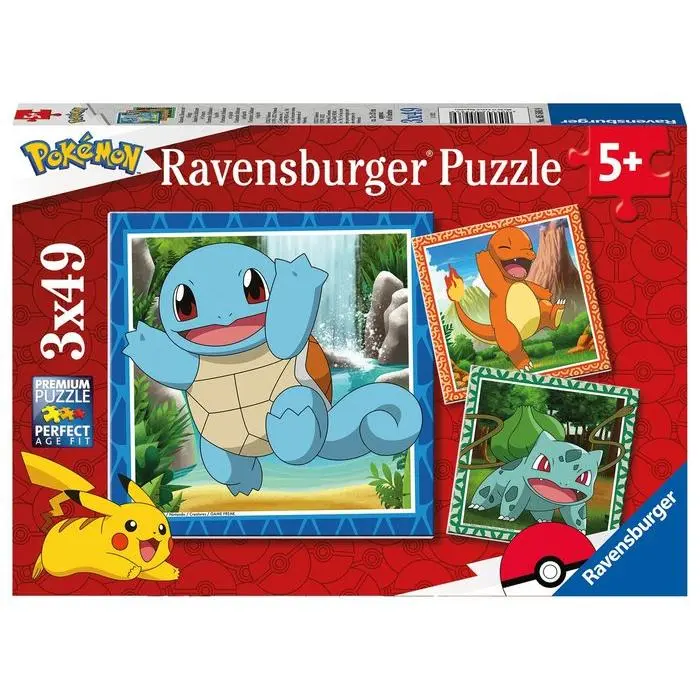 RAVENSBURGER PUZZLE 3X49 POKEMON PUZZLE 3X49 28x19x4 Cms. - 1