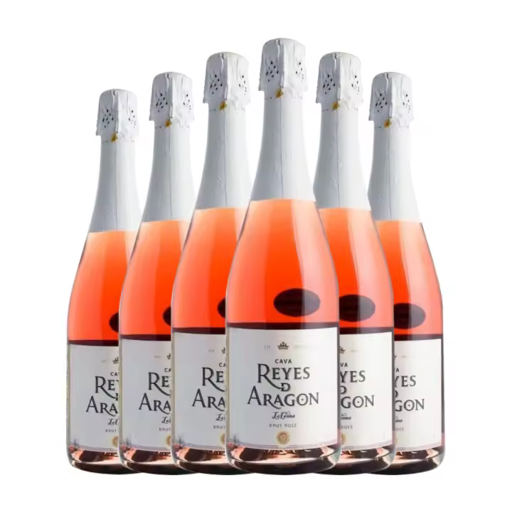Cava Brut rosado Reyes de Aragón 75 cl x 6. Total 4.5 litros - 1
