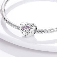 Encanto De Colgante De Árbol De Familia Platinado En Plata Para Pulsera De Bangle Y Collar DIY Regalo Con Doble Vuelo Aéreo - details 4