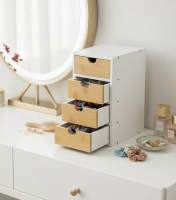 ARISE SHOP - Organizador de Cajones de Bambú Premium | 3 o 4 Niveles | Multiusos para Hogar y Oficina | Madera Ecológica Resistente - Negro/Blanco - details 6