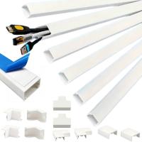 6x1metro de Canaletas para Cables Pared Adhesivo con Accesorios de Unión - Pack de 6 Canaletas para cables de 1m y  Accesorios - Canaleta Cables color blanco para Organizar, Proteger y cubrir cables - details 0