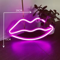 Lámpara LED De Labios Potenciada Por USB Luz Nocturna 3D Para Decoración De Pared Habitación Juego Dormitorio Sala De Estar - details 5