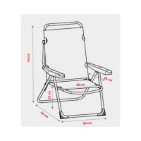 2 Sillas de Playa - Reclinable con Asas - Pack de 2 - Morado - Silla de Playa plegable | XHC BRICO - details 1