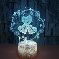 Lámpara De Noche 3D Nighdn 'I LOVE YOU' Regalo De San Valentín Para Novios Luz LED Colorida Decoración De Habitación Romántica Forma De Corazón - details 14