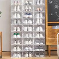 Caja De Almacenamiento De Zapatos Transparente Y Engrosada 6pcs Resistente a La Polvo Y Humedad Organizador De Zapatos Plegable Y Piledrillable Para El Hogar - details 2