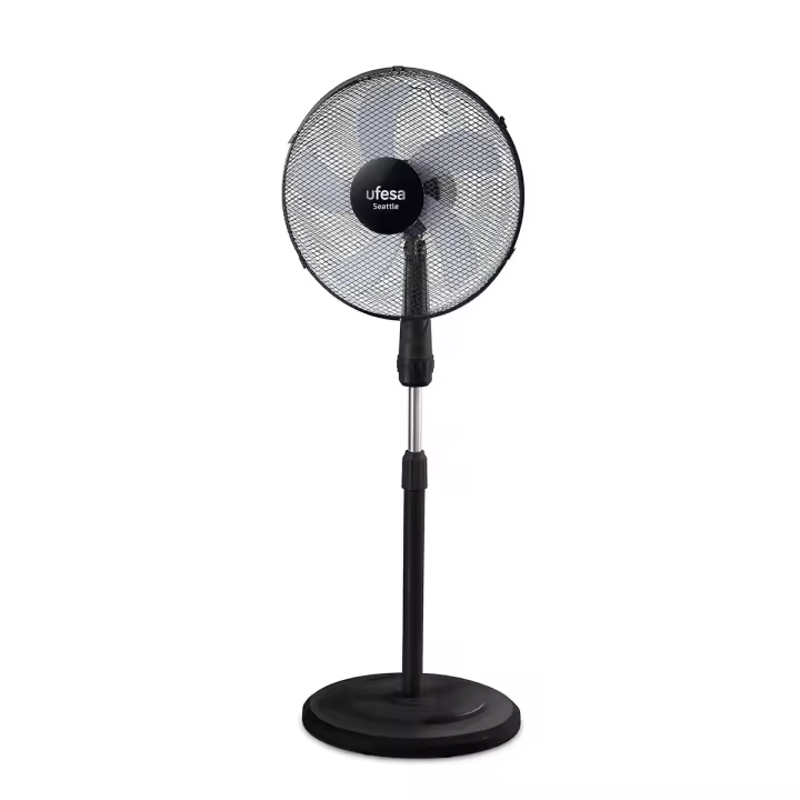 Ufesa - Ventilador de pie Seattle 40 cm con tecnología ULTRAFRESH 5, 5 hélices y caudal de aire constante y refrescante, 3 velocidades y oscilación de 90° para salón o dormitorio - 1