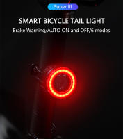 Luz Trasera De Bicicleta Inteligente LED Recargable Impermeable Con Sensor De Freno Automático Luz De Ciclismo Para Asiento Posterior - details 0