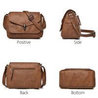 Bolsos de hombro de cuero suave Vintage para mujer, bolsos de lujo, paquete de diseñador, bolso cruzado pequeño, 2021 - details 16