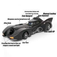Batmobile De Escala 1/18 En Metal Con Sonido Y Luz Regalo De Cumpleaños Para Niños Juguete De Coche Diecast De Alta Simulación Tamaño Aproximado 30.5*12.5*6cm - details 14