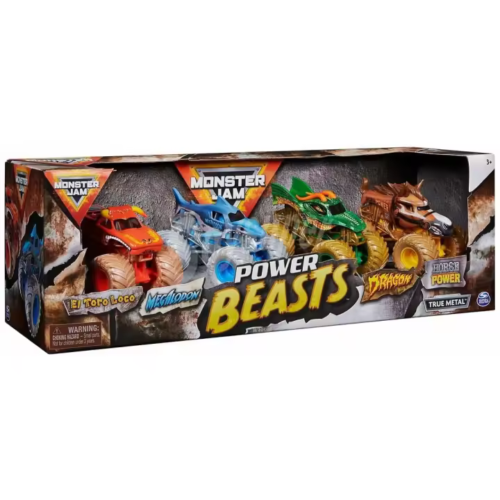 Monster Jam Vehículo Diecast 1:64 Pack 4 Spin Master 6053860 Vehículos para jugar - 1