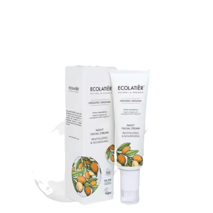 Crema Facial de Noche Revitalizante y Nutritiva de Argán Ecológico - ECOLATIÈR by LABONCLER - 1