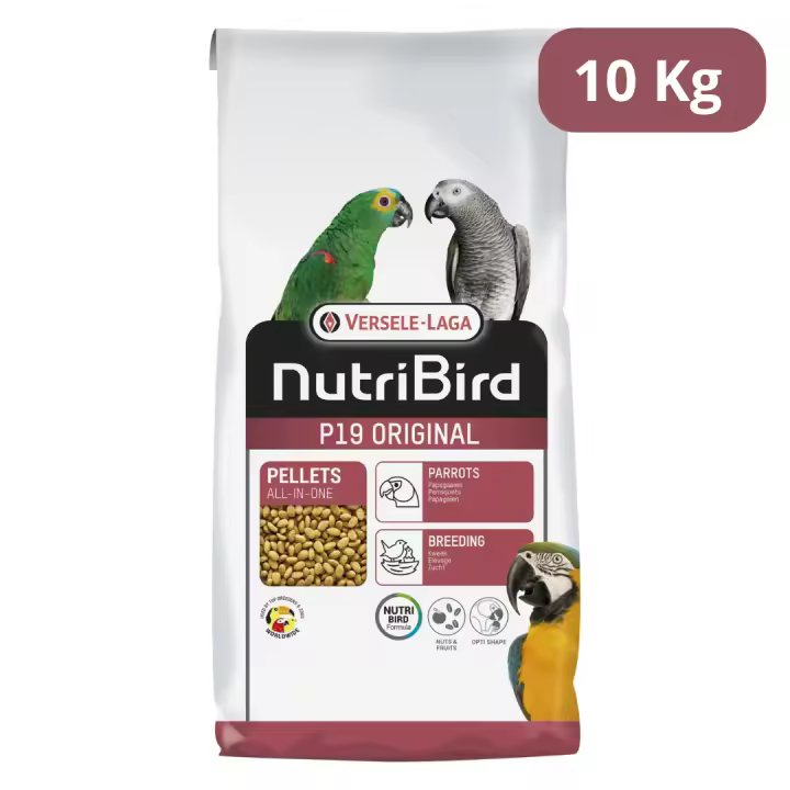 Nutribird P19 Original Versele Laga 10 Kg para Loros - Alimento para Pájaros - 1