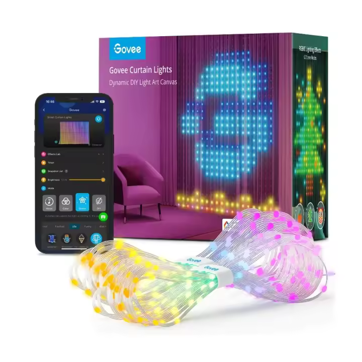 Govee h70b1 curtain light  luz led de cortina  wi-fi, bluetooth, rgbic, ip65 - 1