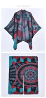 Chal retro para damas, nueva capa de cachemira de imitación, manta para la siesta en la oficina para viajar y tomar fotografías - details 2