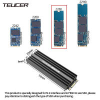 TEUCER M.2 SSD2280 Radiador De Enfriamiento Para Disco Duro De Estado Sólido Para PC De Escritorio NVME PS5 HeatSink - details 1