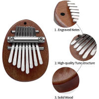 Mini Kalimba De Madera Sólida 8 Teclas Instrumento Musical Portátil Para Niños Y Adultos Principiantes Regalo De Navidad - details 1