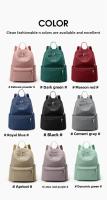 SSITO Mochila Simple informal para Mujer, mochila Escolar de Color sólido, mochila de viaje de Nailon 32*28*14cm - details 12