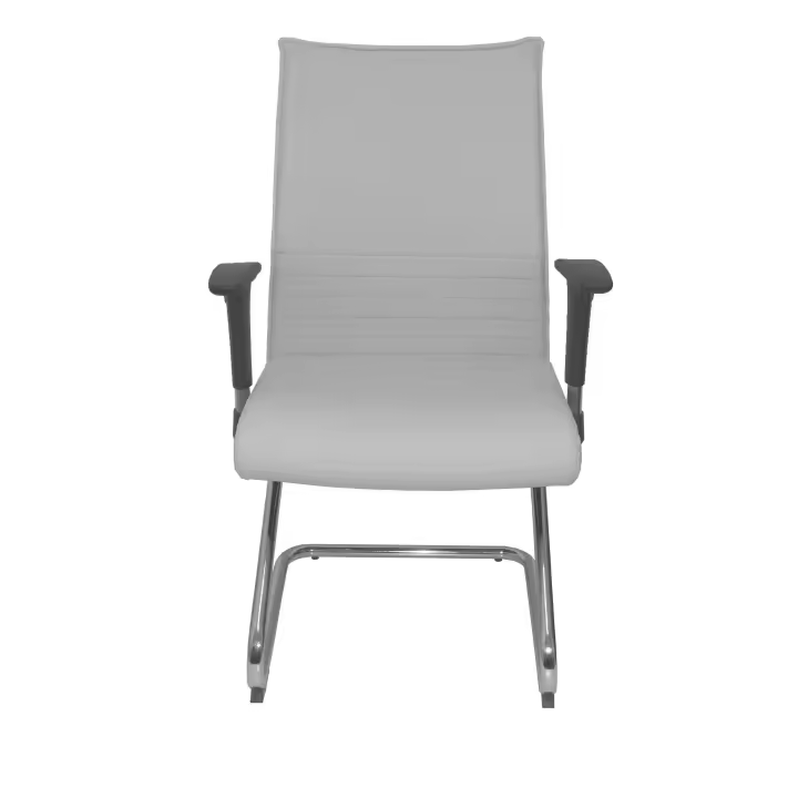 Piqueras Y Crespo Sillón Albacete Ergonómico Patín Cromado Blanco - 1