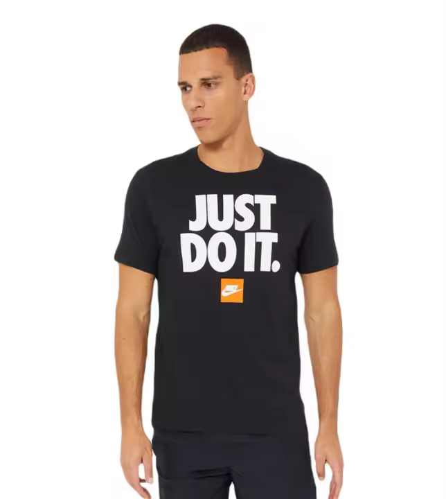 Camiseta Nike M Nsw Tee Fran Just Do It Negro T Shirt Dz2989-010 - 1