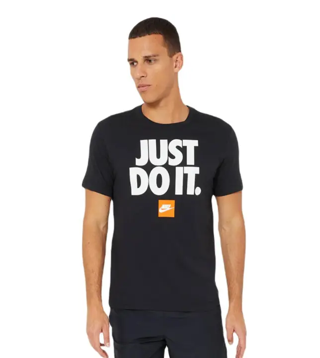Camiseta Nike M Nsw Tee Fran Just Do It Negro T Shirt Dz2989-010 - 1