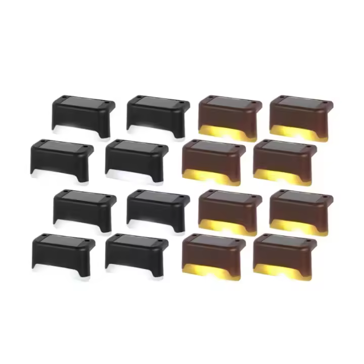 Luces Solares LED Para Escaleras Jardín Patio Camino Pared 1-8 Pack 3 Colores Impermeables RGB Luz Del Sol Luz De Valla De Jardín - 1