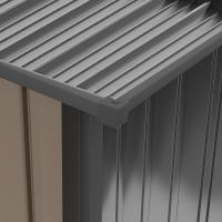 Caseta de Jardín de Maple, 0,92 m² Caseta de Jardín de una vertiente Armaro de Jardín con cerradura, Caseta de Jardín Para balcón, Terraza, 100x103x160 cm, marron - details 5
