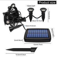 Luces Solares De Jardín 10en1 Impermeables Para Decoración De Patio Camino Valla Luz De Paisaje Exterior ABS LED 5V IP68 - details 4