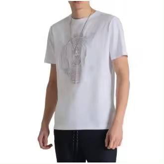 Antony Morato Camiseta Morato MMKS02119/ FA100227 1000 - Hombre - Cuello Redondo - Estampado de Tigre - 1