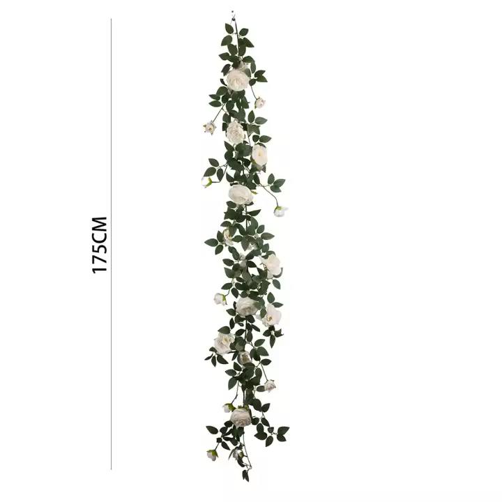 Poenia Arte Floral - Tira de Rosa Artificial Colgante 175cm - REF 631064 - Decoración Realista - 1