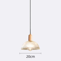 Lámpara Colgante De Vidrio Vintage Moderno Para Restaurante Bar Nordic Retro Madera Decoración Para Comedor Dormitorio Lámpara Pendente - details 3