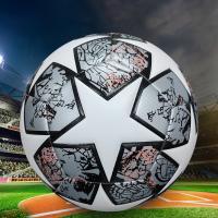 Balón De Fútbol Unisex Tamaño 5 Duradero Suturado Máquina Construcción De Cuero PU Resistente Al Desgaste Ideal Para Diversión Familiar Y Competencias - details 2