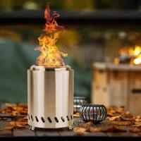 Estufa De Acero Inoxidable Para Fogata Al Aire Libre Hornear Leña Quemador De Leña Portátil Brasero Sin Humo Para Camping - details 6