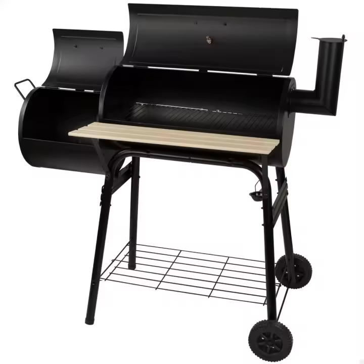 Barbacoa de Carbón con Ruedas Aktive Acero Plástico Metal esmaltado 106 x 106 x 61 cm Negro - 1
