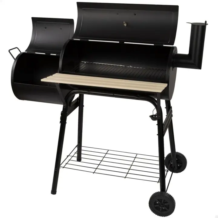 Barbacoa de Carbón con Ruedas Aktive Acero Plástico Metal esmaltado 106 x 106 x 61 cm Negro - 1
