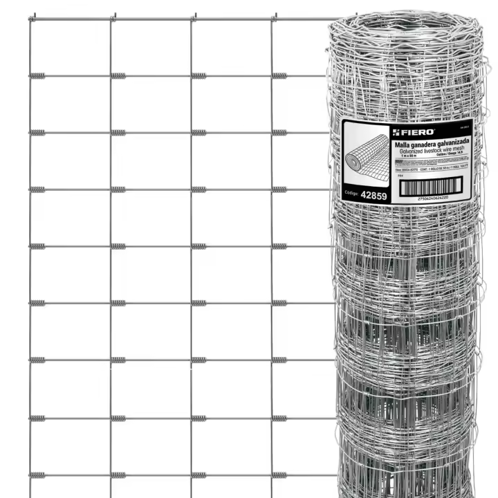 Malla Ganadería Fiero Acero Galvanizado 1x50m Resistente a la Corrosión - 1