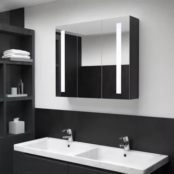 vidaXL Mueble de baño con espejo LED 89x14x62 cm - 1